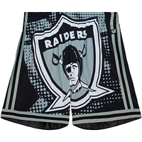 Men's Mitchell & Ness  Black Las Vegas Raiders Big Face 7.0 Fashion Shorts