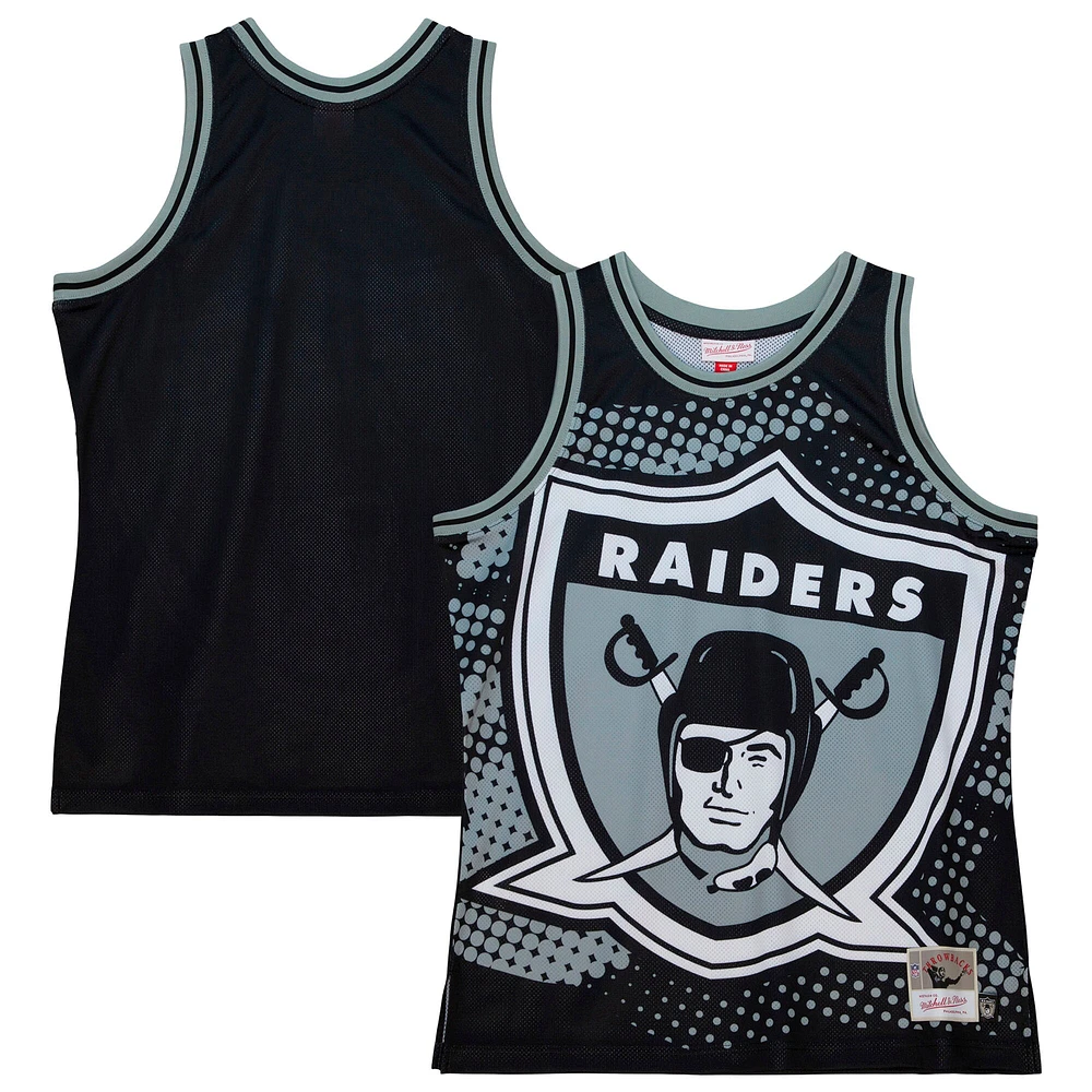 Men's Mitchell & Ness Black Las Vegas Raiders Big Face 7.0 Fashion Tank Top