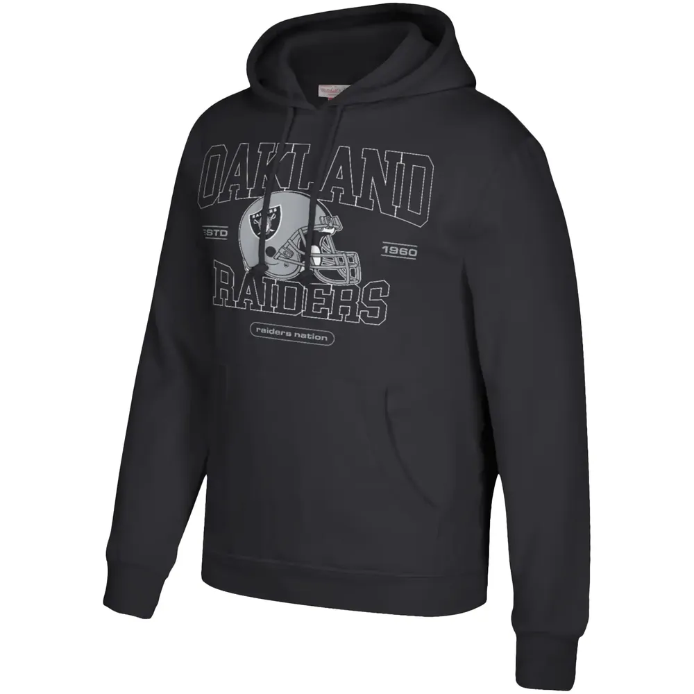 Mitchell & Ness Men's Mitchell & Ness Black Las Vegas Raiders Classic  Helmet Pullover Hoodie