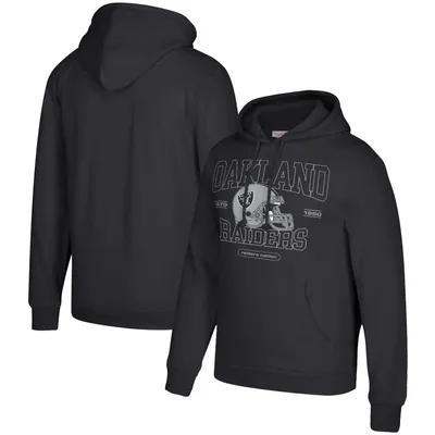 Men's Mitchell & Ness Black Las Vegas Raiders Classic Helmet Pullover Hoodie