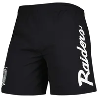 Men's Mitchell & Ness Black Las Vegas Raiders Team Essentials Nylon Shorts