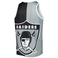 Men's Mitchell & Ness Bo Jackson Black/Silver Las Vegas Raiders Retired Player Graphic Tank Top