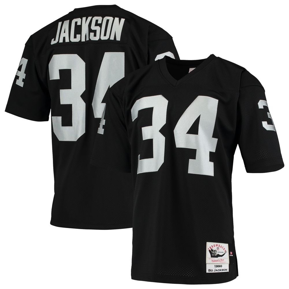 Men's Mitchell & Ness Bo Jackson Black Las Vegas Raiders 1990 Authentic Throwback Retired Player Jersey