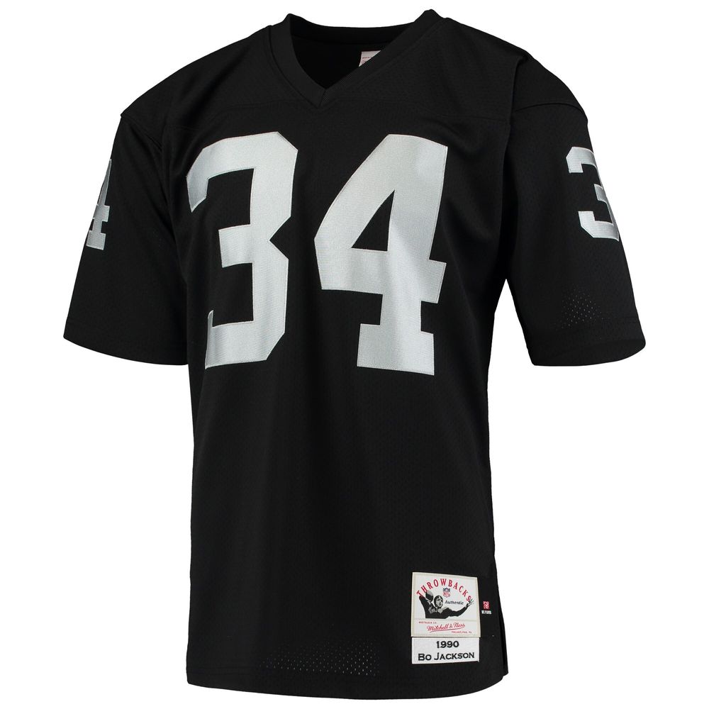 Men's Mitchell & Ness Bo Jackson Black Las Vegas Raiders 1990 Authentic Throwback Retired Player Jersey