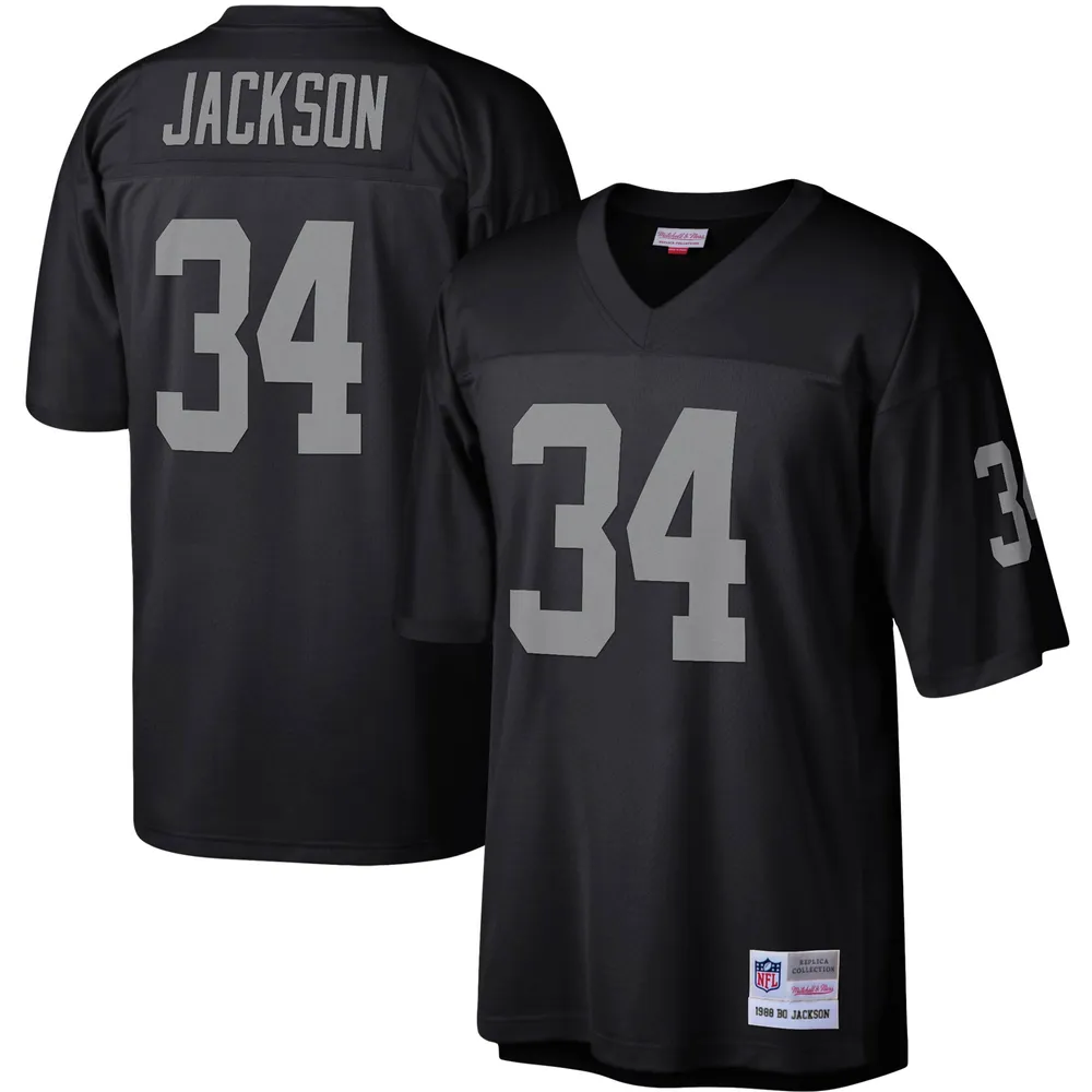 Maillot réplique Mitchell & Ness Bo Jackson noir Las Vegas Raiders Legacy pour hommes