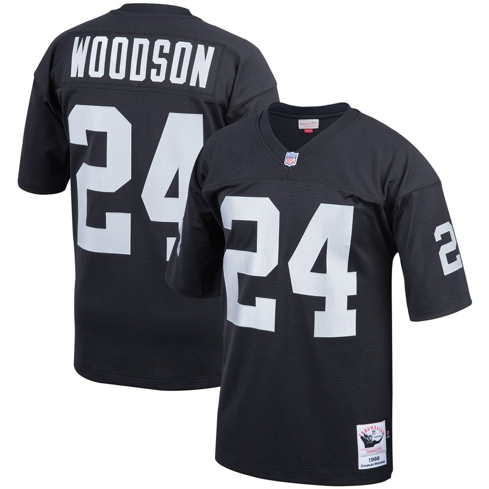 Mitchell & Ness Men's Mitchell & Ness Charles Woodson Black Las Vegas  Raiders Retired Player Replica - Jersey