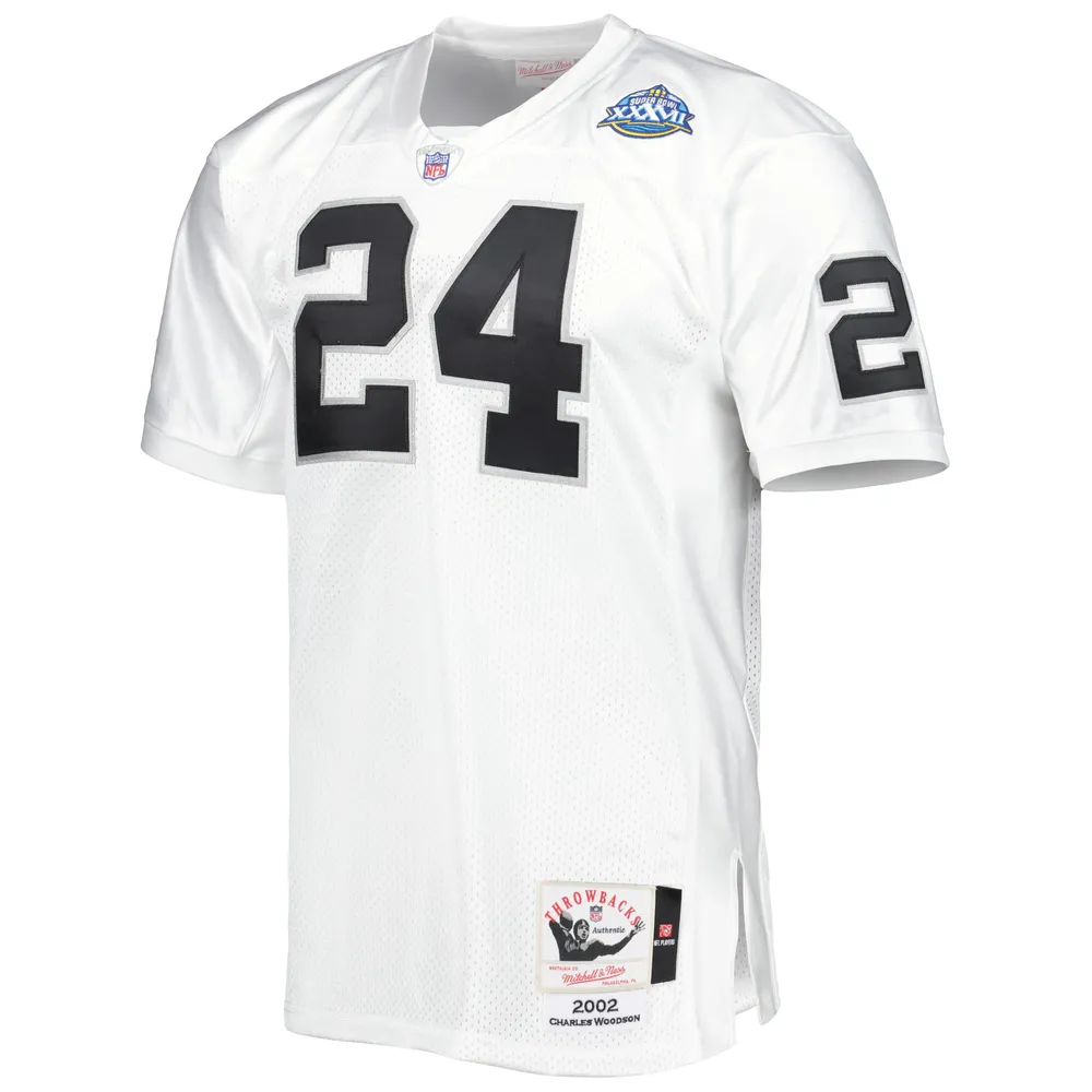 Men's Mitchell & Ness Charles Woodson Black Las Vegas Raiders 2002