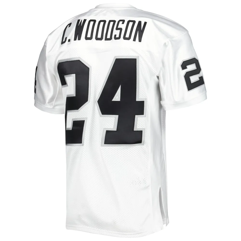 Men's Mitchell & Ness Charles Woodson White Las Vegas Raiders 2002 Super  Bowl XXXVII Authentic Retired Player Jersey