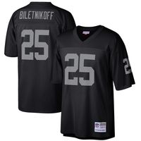 Men's Mitchell & Ness Fred Biletnikoff Black Las Vegas Raiders Retired Player Legacy Replica Jersey