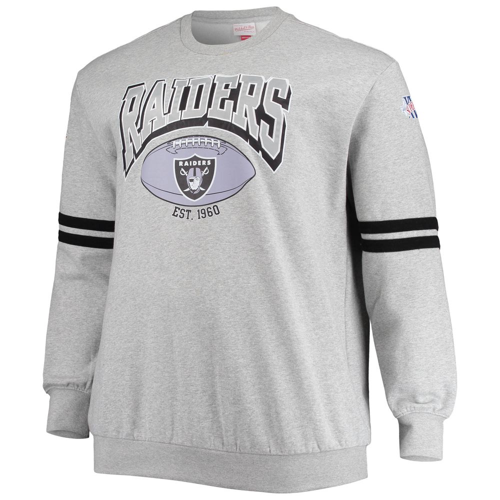 Las Vegas Raiders Mitchell & Ness All Over Print Crew Pullover