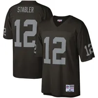 Maillot réplique Mitchell & Ness Ken Stabler noir Las Vegas Raiders Legacy pour hommes