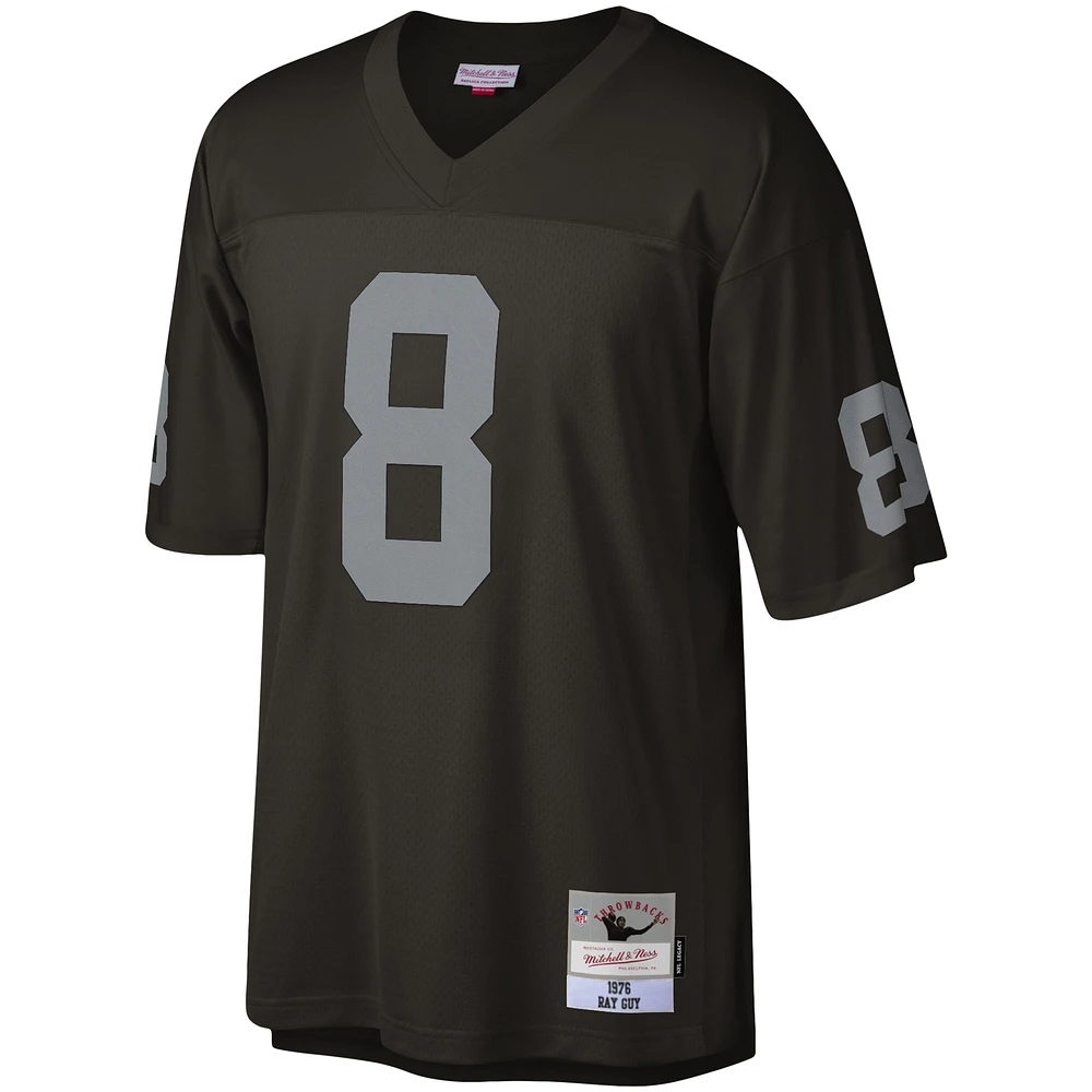 Maillot réplique Mitchell & Ness Ray Guy noir Las Vegas Raiders Legacy pour hommes