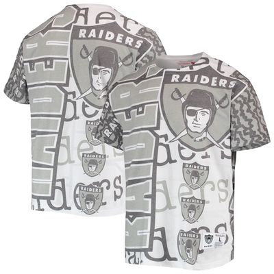 Men's Mitchell & Ness White Las Vegas Raiders Jumbotron 2.0 Sublimated T-Shirt