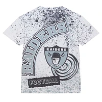 T-shirt sublimé blanc Las Vegas Raiders Team Burst de Mitchell & Ness pour hommes