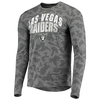 T-shirt à manches longues MSX by Michael Strahan noir Las Vegas Raiders Camo Performance pour homme