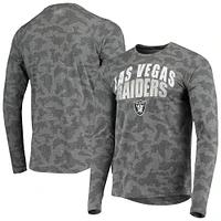 T-shirt à manches longues MSX by Michael Strahan noir Las Vegas Raiders Camo Performance pour homme