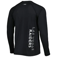 T-shirt raglan à manches longues pour homme MSX by Michael Strahan Noir Las Vegas Raiders Interval