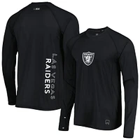 T-shirt raglan à manches longues pour homme MSX by Michael Strahan Noir Las Vegas Raiders Interval