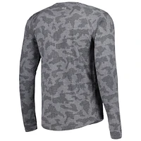 T-shirt à manches longues camouflage MSX by Michael Strahan pour homme Las Vegas Raiders Performance Noir