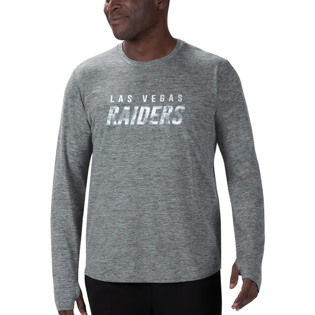 Las Vegas Raiders MSX by Michael Strahan Camo Performance Long Sleeve T- Shirt - Black