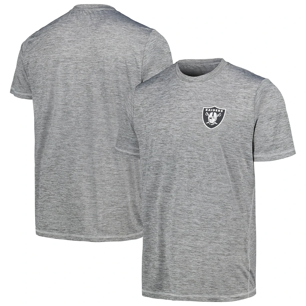 T-shirt gris Las Vegas Raiders Motion Space-Dye MSX par Michael Strahan pour hommes