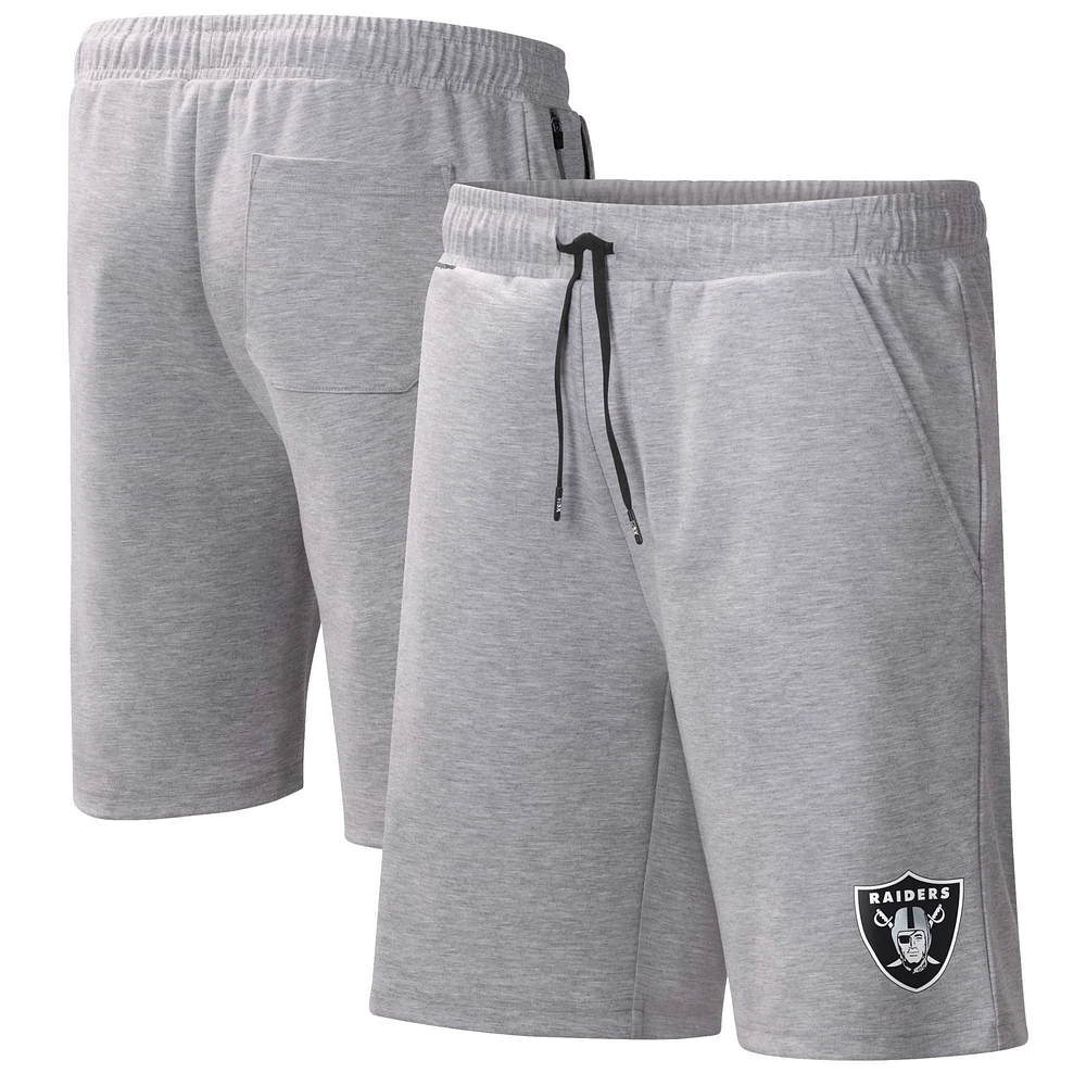 Short d'entraînement MSX by Michael Strahan gris chiné Las Vegas Raiders pour homme