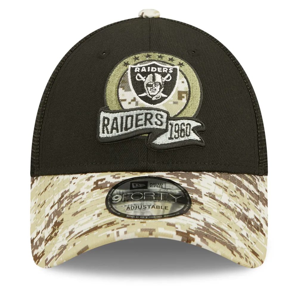 Las Vegas Raiders Hat | New Era Black Team Title Trucker 9FORTY Snapback Hat