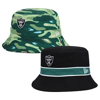 Bob réversible New Era Las Vegas Raiders noir/camouflage pour homme