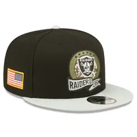 New Era Black/Gray Las Vegas Raiders Team Split 9FIFTY Snapback Hat