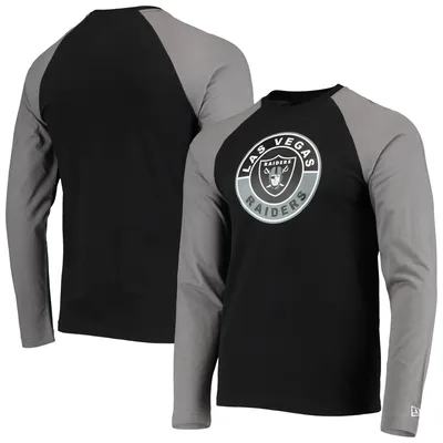 Lids Las Vegas Raiders Nike Raglan 3/4-Sleeve Pullover Hoodie - Heather  Gray/Heather Black