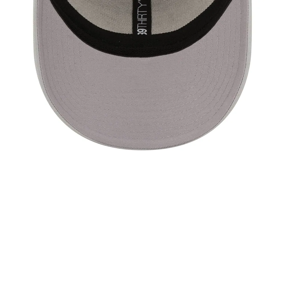 Casquette 39THIRTY à bandes noires/grises Las Vegas Raiders New Era pour homme - flex