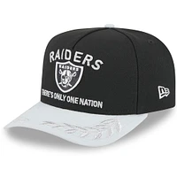 Men's New Era Black/Silver Las Vegas Raiders 2025 NFL Draft 9FIFTY A-Frame Snapback Hat