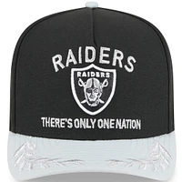 Men's New Era Black/Silver Las Vegas Raiders 2025 NFL Draft 9FIFTY A-Frame Snapback Hat