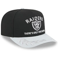 Men's New Era Black/Silver Las Vegas Raiders 2025 NFL Draft 9FIFTY A-Frame Snapback Hat
