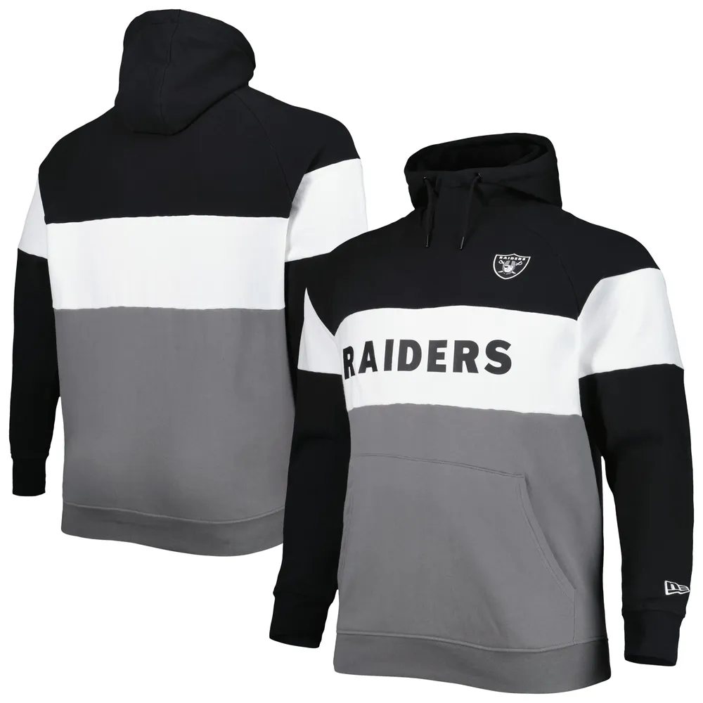 Men's Las Vegas Raiders New Era Black/Gray League Raglan Throwback Long  Sleeve T-Shirt