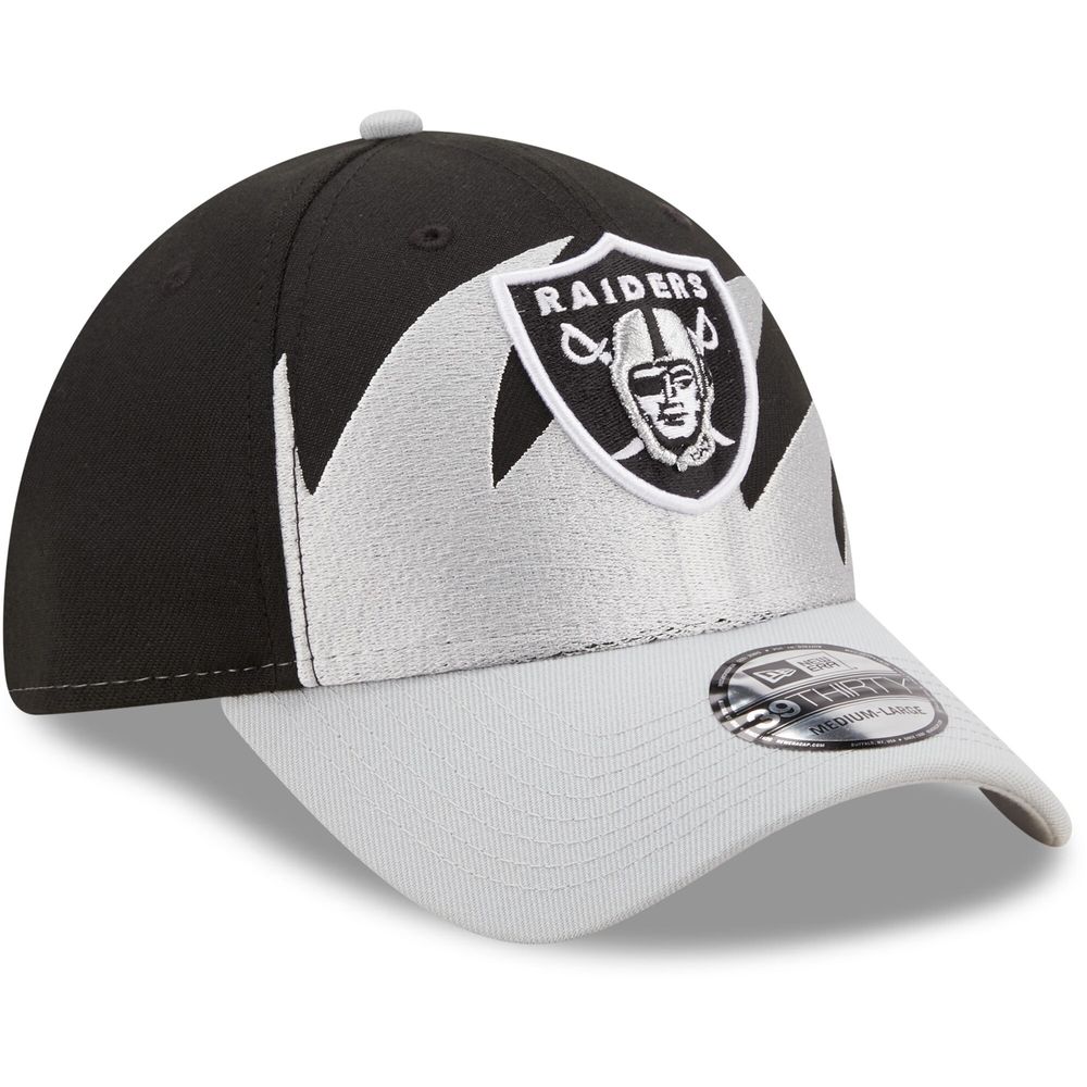 Men's New Era Black/Silver Las Vegas Raiders Surge 39THIRTY - Flex Hat