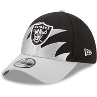 Men's New Era Black/Silver Las Vegas Raiders Surge 39THIRTY - Flex Hat