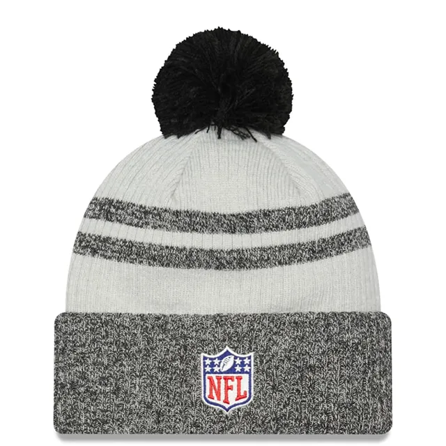 New Era Youth Las Vegas Raiders 2022 Sideline Sport Cuffed Pom Knit Hat