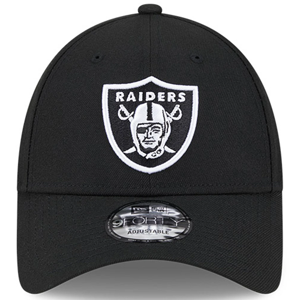 Casquette réglable New Era Las Vegas Raiders 2023 NFL Crucial Catch 9FORTY noire pour homme