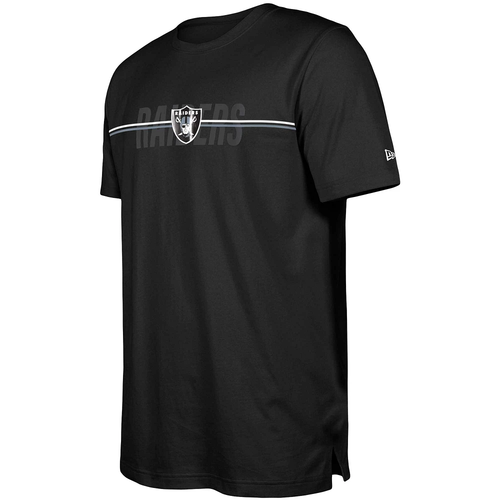 T-shirt pour homme New Era Las Vegas Raiders 2023 NFL Training Camp noir