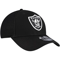 Casquette flexible 39THIRTY noire des Las Vegas Raiders New Era pour hommes