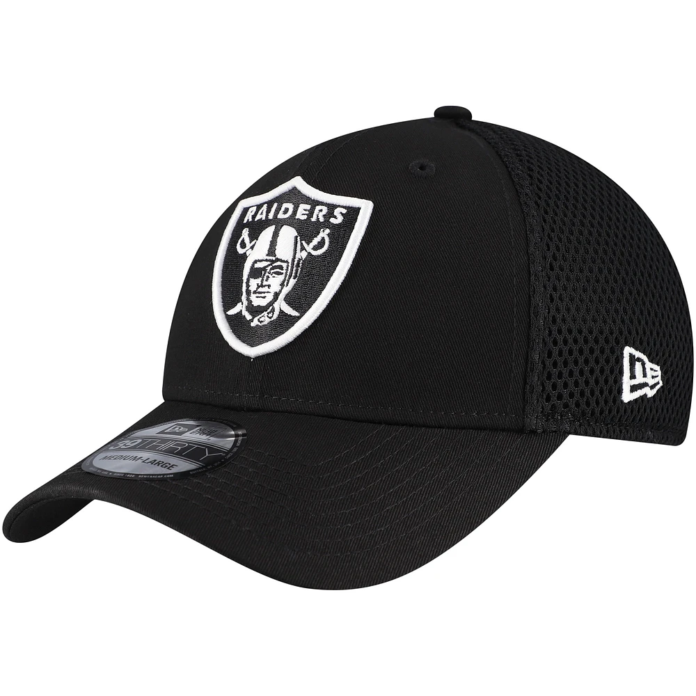 Casquette flexible 39THIRTY noire des Las Vegas Raiders New Era pour hommes