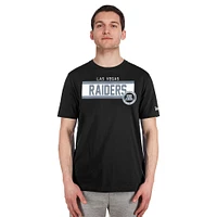 T-shirt à imprimé haute densité Las Vegas Raiders 3rd Down pour homme New Era noir