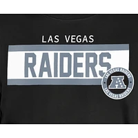 T-shirt à imprimé haute densité Las Vegas Raiders 3rd Down pour homme New Era noir