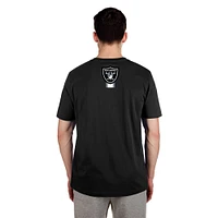 T-shirt à imprimé haute densité Las Vegas Raiders 3rd Down pour homme New Era noir