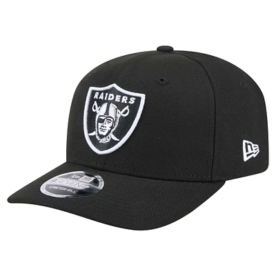 Casquette extensible à boutons-pression 9SEVENTY Las Vegas Raiders New Era noire pour homme