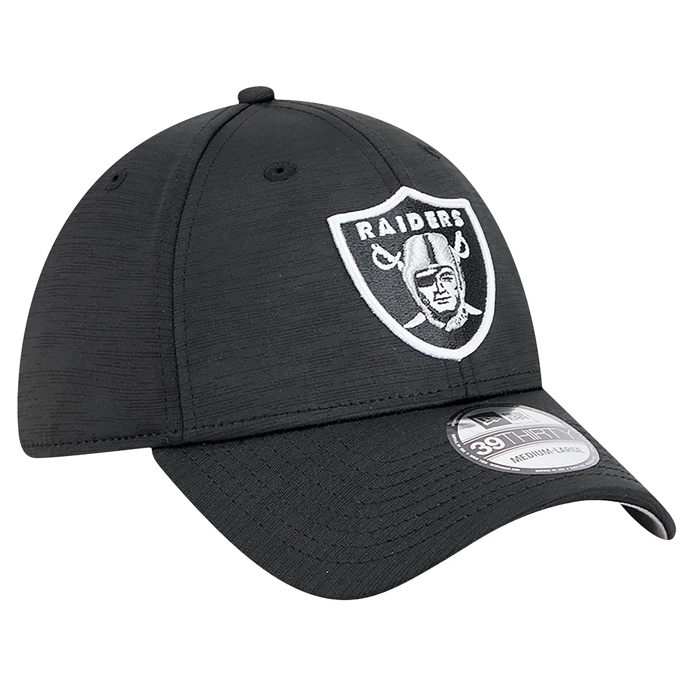 Men's New Era Black Las Vegas Raiders  Active Tech 39THIRTY Flex Hat