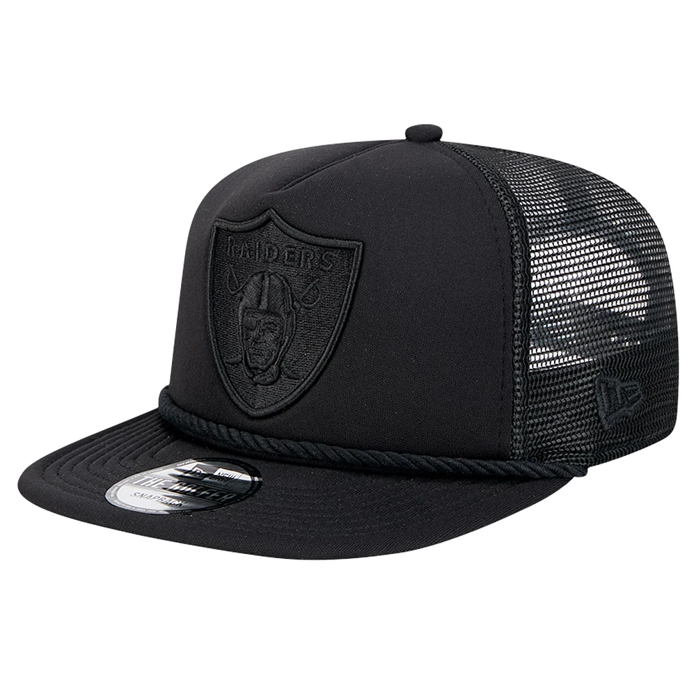 Casquette de golf à visière snapback Active Tone noire New Era pour homme des Las Vegas Raiders