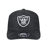 Men's New Era Black Las Vegas Raiders Adventure Camo Trucker 9SEVENTY Stretch-Snap Adjustable Hat