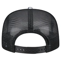 Casquette de golf à visière plate noire New Era Las Vegas Raiders Adventure Pattern pour homme